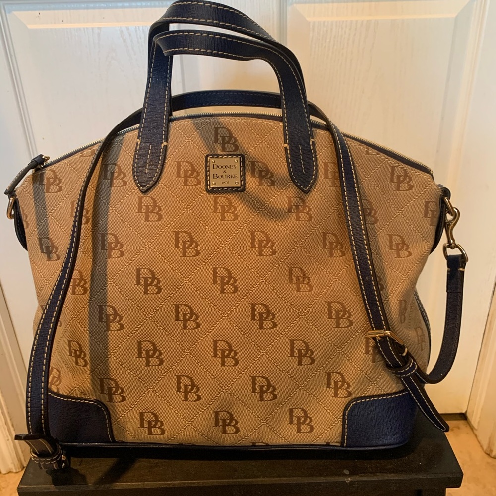 Dooney and Bourke Greta Doomed Satchel Canvas